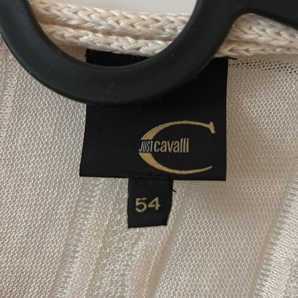 Just Cavalli off white Sweater long sleeve top Sz 54 - Picture 3 of 14